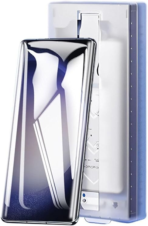 PSR aksesuar Kolay Uygulama Aparatlı Kavisli Tam Kaplayan Ekran Koruyucu Samsung Galaxy S23 Ultra ile uyumlu