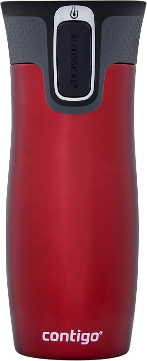 Contigo West Loop Autoseal Insulated Tumbler Stainless Steel Coffee Thermos Tumbler BPA Free Leakproof Travel Tumbler with Easy Clean Lid, Keeps Hot Up to 5 Hours, 16 oz