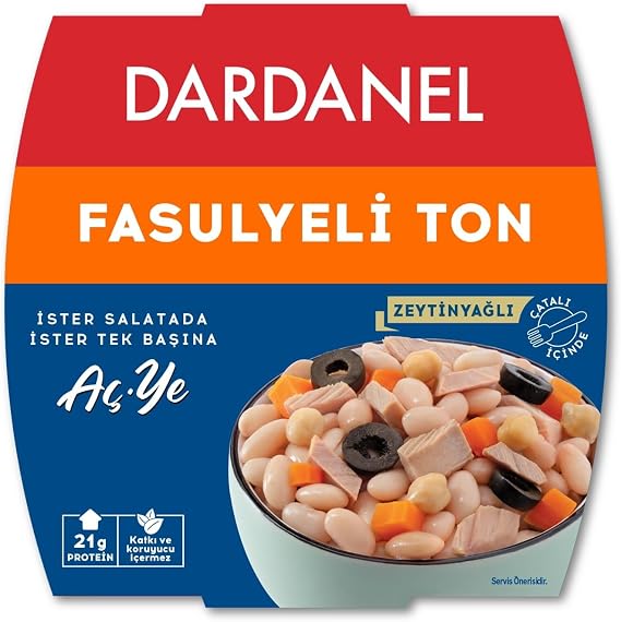 DARDANEL Aç Ye Fasulyeli Ton Balığı 160 gr