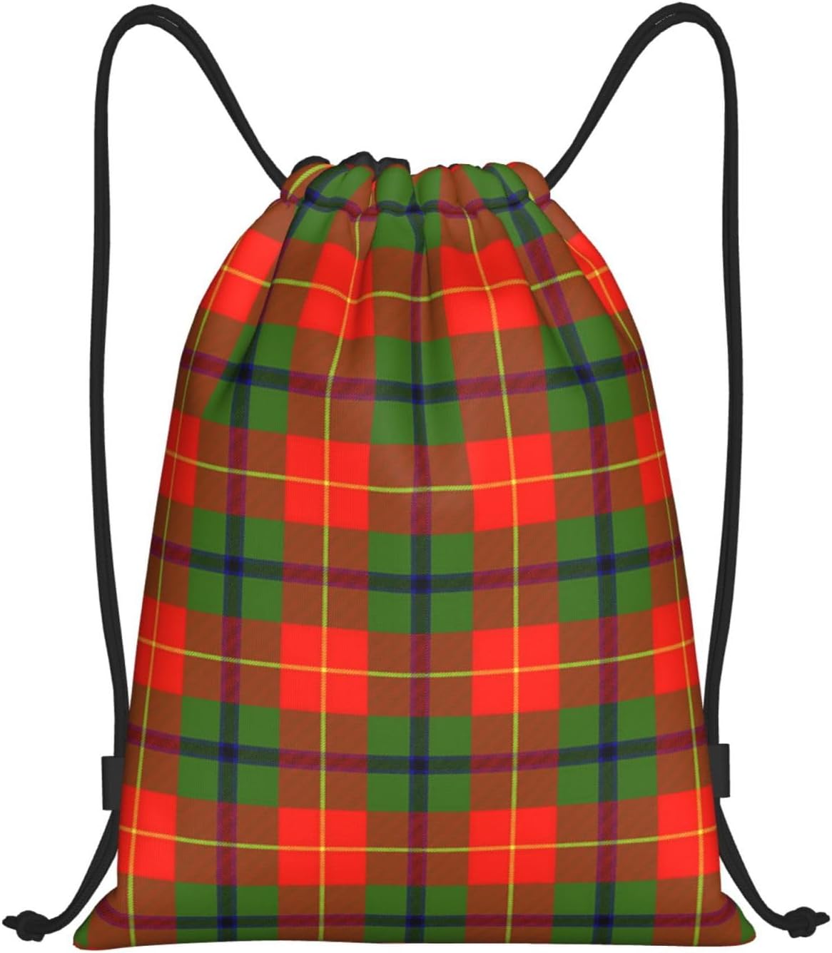Drawstring Backpack String Bag Selkirk Tartan Sackpack for Sports Gym Small