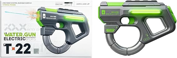 2026 New Electric Watergun Toy, Automatic High-Speed Continuous Fire with LED Flash, 400ML Large Tank, Long Range Squirt Gun for Outdoor Pool Beach Water Fight Toys for Kids Adults (Green)