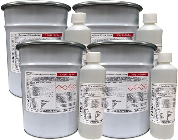 Polycraft Silastic T4 Translucent Silicone Shore A40 22kg Kit Mould Making Rubber