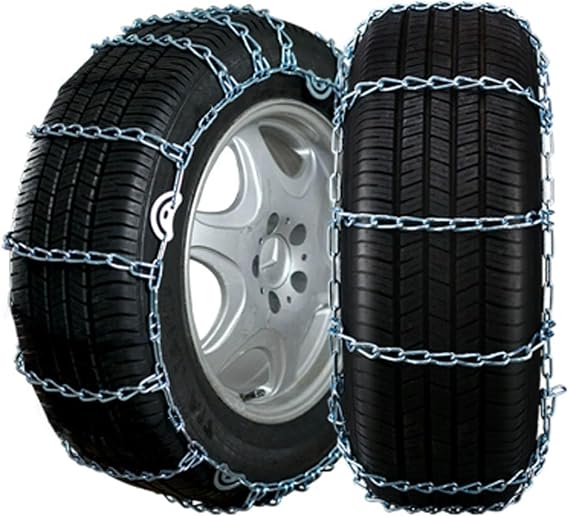 Auto-Fixing Snow Chains, Set of 2, Anti Slip Tire Chain, Reusable Wheel Chain for Car Truck SUV, Easy Installation Tire-Chains(255/60 R19)