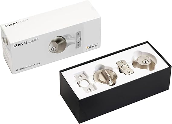 Level Lock+ Smart Lock Plus Apple Home Keys - Smart Deadbolt for Keyless Entry - Includes Key Fobs - Works with iOS, Android, Apple HomeKit (Satin Nickel)
