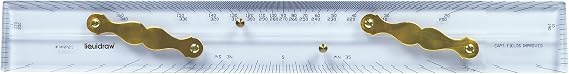 Liquidraw Marine Navigation Parallel Ruler, Clear Acrylic, 52.5cm