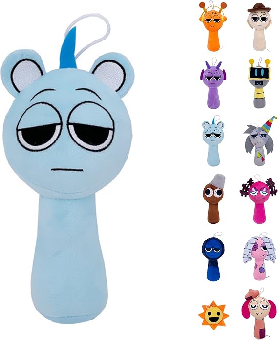 Sprunki Plush Toy 25CM Sprunki Figure Horror Game Plush Soft Animal Pillow Figure for Adults and Children Christmas Birthday Present A09