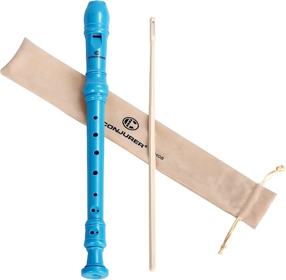Soprano Recorder for Kids Beginners, German Fingering ABS Plastic 8 Holes Flute for Adults Recorder with Cleaning Rod and Instructions