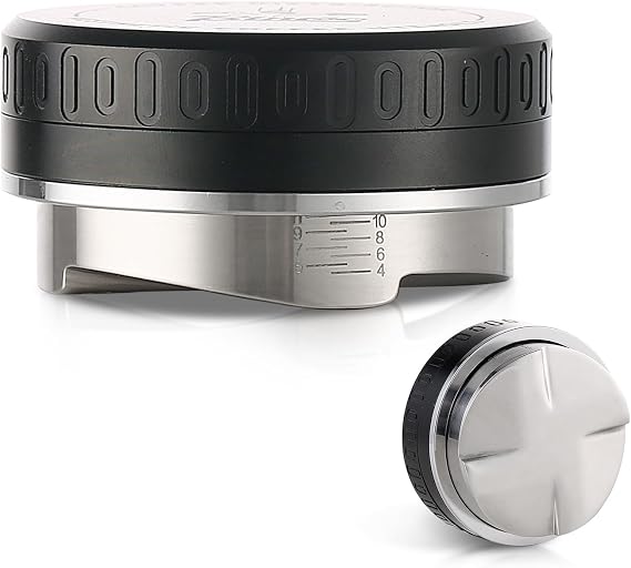 Bincoo Espresso Distribution with Height Indicator-Coffee Distributor Tools (Black, 51MM)