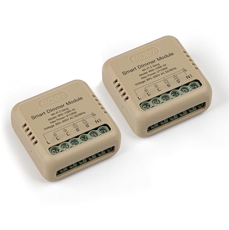 MOES WiFi Smart Dimmer Switch Module, 2 Gang, 2 Pack