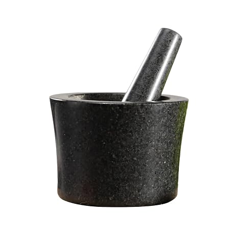 Mortar and Pestle Set, Large Granites Mortar and Pestle Heavy Duty Grinder Bowl with Pestles Stone Grinding Bowl Pounder for Mixing Blending Seasonings Kitchen Tool