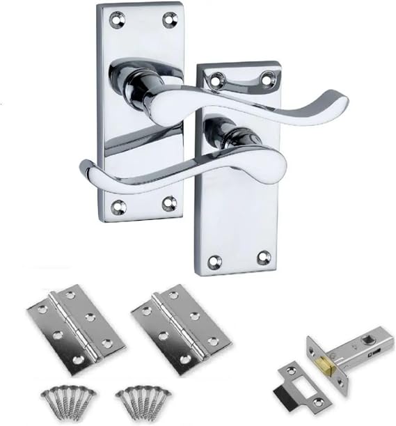 Designer Levers Victorian Scroll Lever Door Handles, Chrome