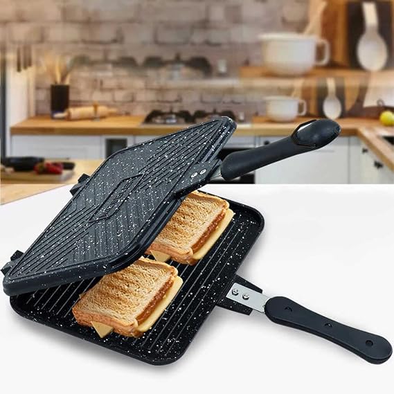 Cookware Eda DÖkÜm El Tostu Makİnasi Ocak ÜstÜ Grİ 17x24 Cm Zk-904