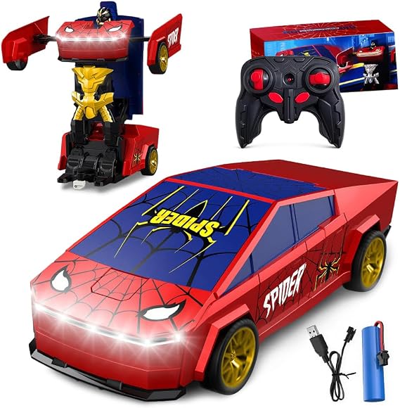 Spider Remote Control Car, Cyber Transformer Toys Cars Boys Age 8-12
