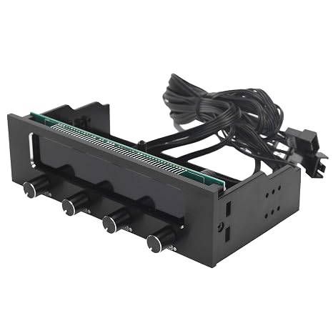 Generic STW-6041 Multifunctional 4-Channel Fan Controller for Computer CPU LCD Display for Chassis Optimization