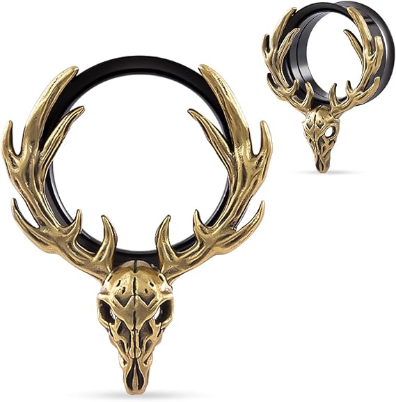 COOEAR Double Flared Ear Tunnel, Flesh Ear Gauges Expander, Piercing Stretchers Earrings.