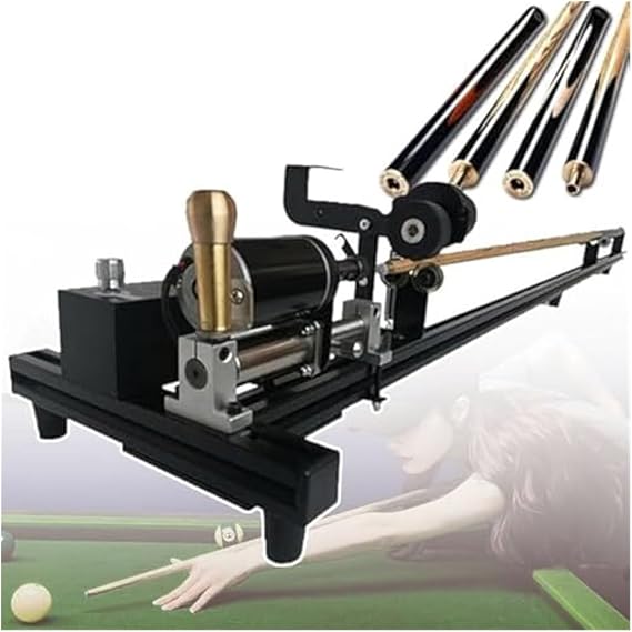 Pool Cue Repair Tool with Tip Shaper, Scuffer, Burnisher, Straightener, Snooker Billiard Maintenance Device for Club Home Use