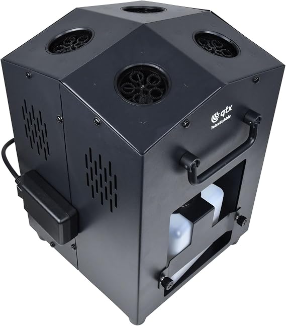 QTX | Tetra Bubble Machine | Professional High Output 4-Wheel Bubble Maker with Wireless Remote & 1.2L Tank | Portable Bubble Generator for Parties, Weddings, Events & Kids Entertainment