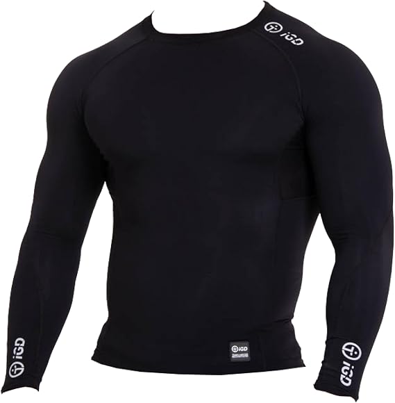 Compression Shirt for Men with Muscle Recovery and Joint Support for The Gym, Running and More, Thermal Base Layer, Unrivalled Comfort, Moisture Wicking (Black)