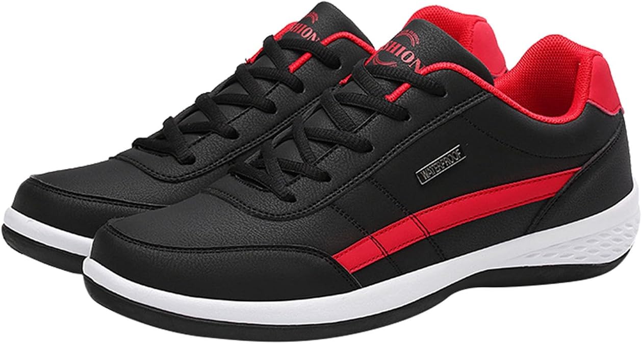 Running Sneaker for Men Shoes Casual Shoes Leather Sport Shoes Breathable Comfortable Walking Shoes Black Sneaker Shoes for Men