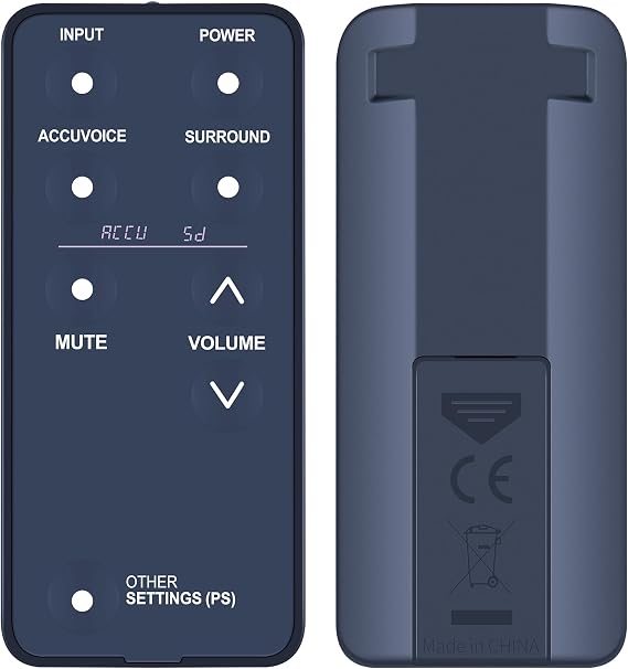 New Replace Remote Control Suitible for Zvox Multi Level Sound Bar for AccuVoice TV Speakers AV157 AV257
