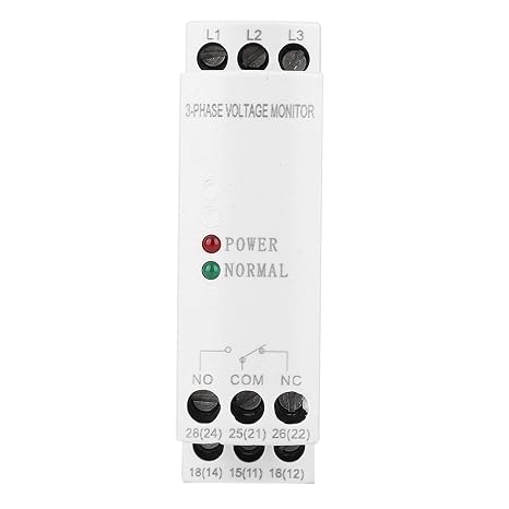 Phase Sequence, Phase Monitoring Relays, 3 Phase Circuit Protection Voltage Monitoring Relay Phase Failure Sequence Protector