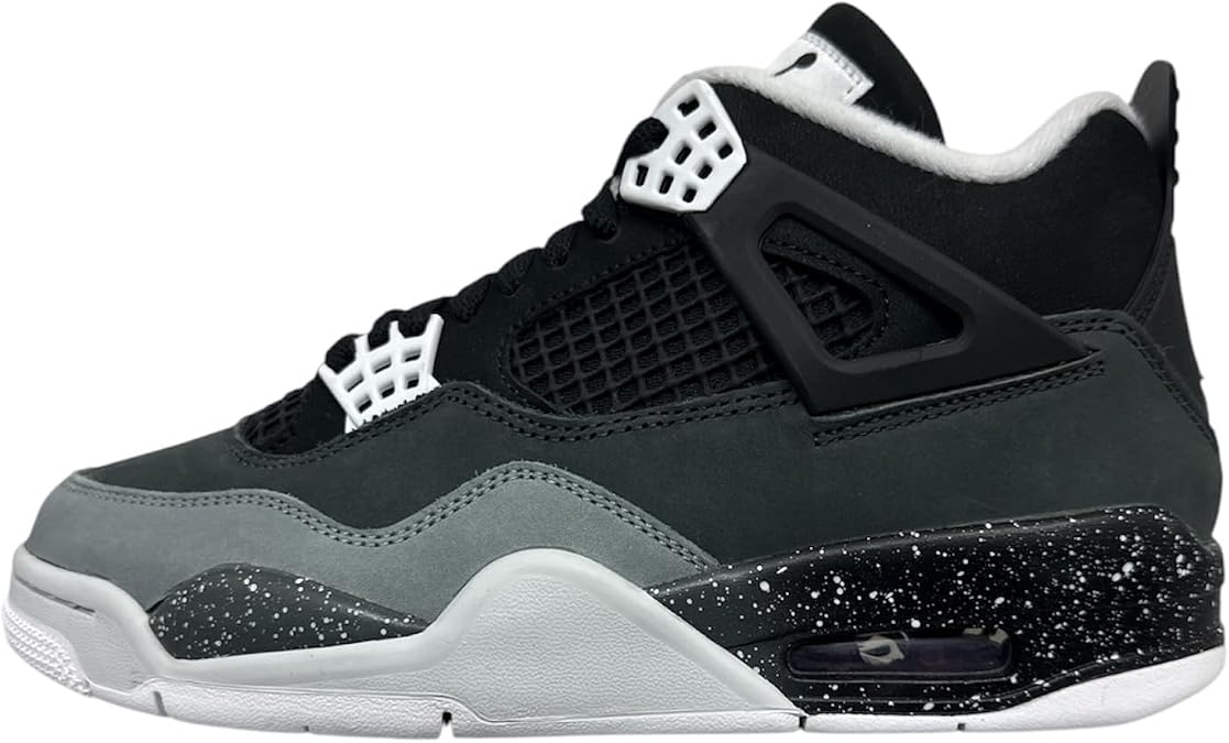 Nike Unisex-Adult Jordan Air 4 Retro, Black, 7 UK (8 US)