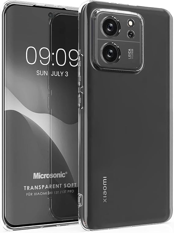 Microsonic Xiaomi Mi 13T Pro için Kılıf Transparent Soft Şeffaf [Mi 13T Pro ile Uyumlu Kılıf - Şeffaf]