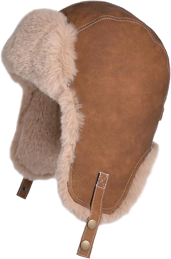 TAGVO Winter Trapper Hat with Ear Flaps, Casual Thick Trooper Hat for Men & Women, Ushanka Russian Bomber Hats, Windproof Warm Fleece Lined Winter Hat for Cold Weather Outdoor