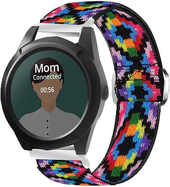 Lamshaw Compatible for AngelSense Watch Bands, Quick Release Stretch Elastics Nylon Adjustable Replacement Strap Accessories Compatible for AngelSense Assistive Technology Watch