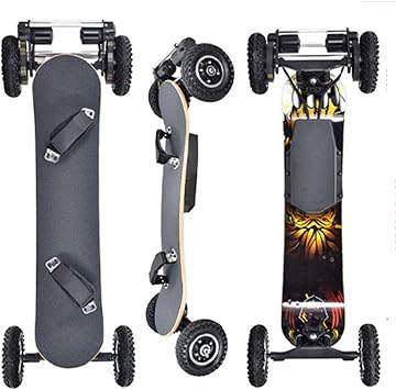 Off Road Electric Skateboard with Remote, Dual Motor, High Speed & Long Range, Electric Longboard for Adults