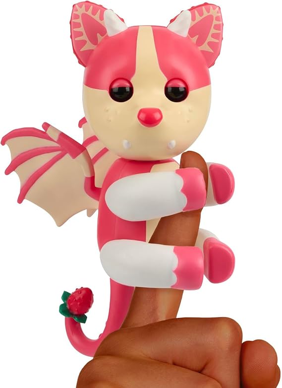 Fingerlings Adopt Me! x, Adopt Me! Strawberry Shortcake Bat Dragon, Legendary Interactive Pet with 40+ Sounds & Reactions (Ages 5+)