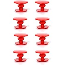 8Pcs Red Replacement Rivets, Plastic Shoes Strap Button, Beach Shoe Rivets for Sandals, Flip Flops, DIY Repair, Men Women Kids, Waterproof, Easy Fix, No Tools Needed, Bright Color