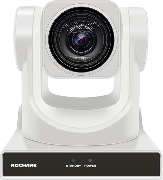 PTZ Camera, USB3.0 Ultra-high Speed Interface, Compatible with USB2.0,USB3.0, HDMI, Network can Output at The Same time,Used in Church, Education, Live Broadcast (White, No NDI)