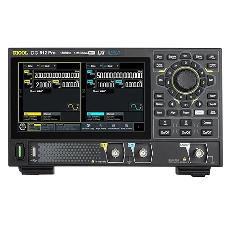 RIGOL DG912 Pro Function/Arbitrary Waveform Generator, portable, 150MHz, 1.25Gsa/s, 16 bits, 2 output channels, supports mobile power supply