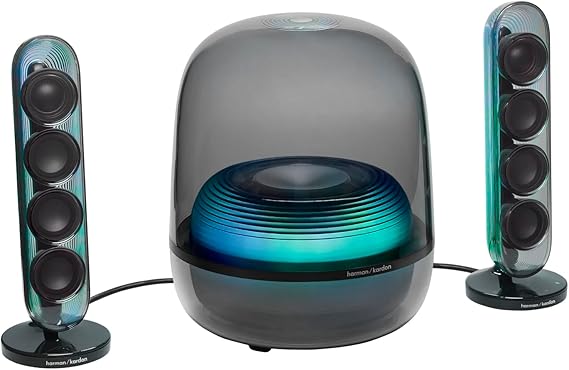 Harman Kardon SoundSticks 5 Bluetooth Speaker, 3-Way Speaker Design, HDMI ARC Connectivity with One Cable, Auracast Multi-Speaker Connection, Colorful Light Shows, Black
