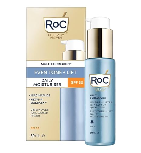 RoC Multi Correxion Even Tone + Lift Daily Moisturizer SPF 30 | Anti-Blemish Moisturizing Face Cream with Niacinamide | 50 ml