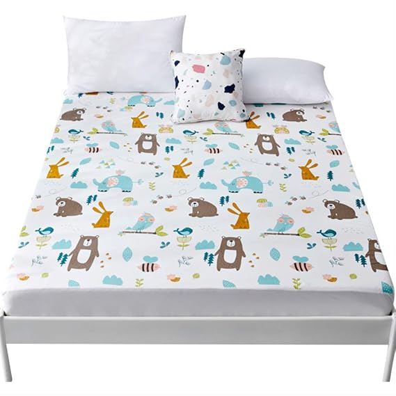 Bed sheet cotton mattress cover one piece bed cover cover cover dust-proof cotton single anti-slip sheet 90 x 200cm.