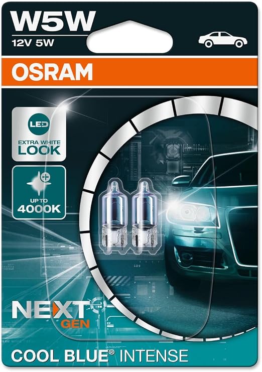 Osram Cool Blue Intense Nex Gen T10 4000K Beyaz Işık Park Ampulü (2'li Set) [Enerji Sınıfı A]
