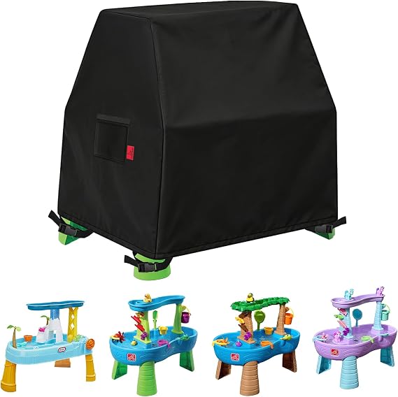 子供用ウォーターテーブルカバー Step2 レインシャワー スプラッシュ池/ユニコーン 幼児用ウォーターテーブル、Step2 熱帯雨林ウォーターテーブル、Little Tikesキッズウォーターフォールアイランドウォーターアクティビティプレイテーブル、カバーのみ