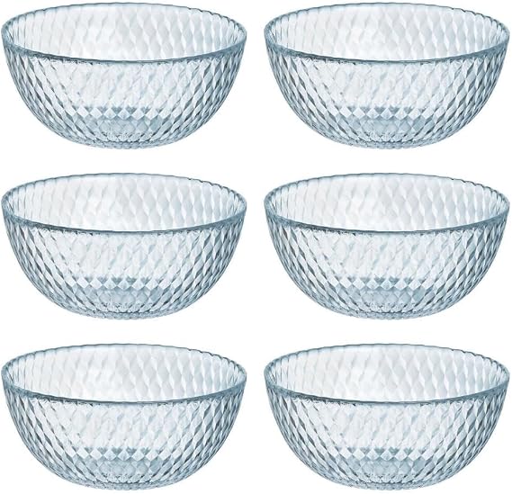 Luminarc Set of 6 Pampille Clear opal glass bowls 13 cm