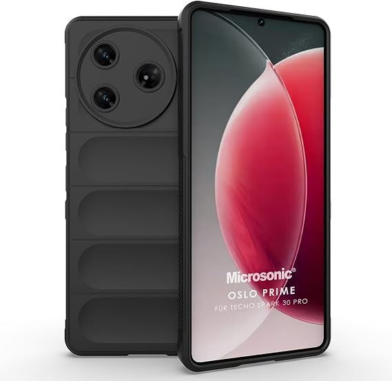 Microsonic TECNO Spark 30 Pro Kılıf Oslo Prime Siyah [Spark 30 Pro ile Uyumlu Kılıf - Siyah]
