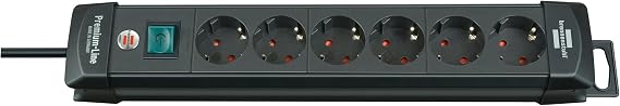Brennenstuhl Premium Line 6-Current Proof Extension Socket, 3m