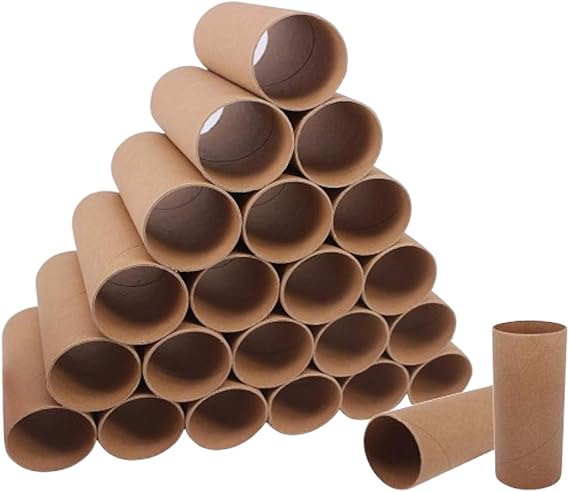 ZMCYN 40 Pack 1.6x3.9 Inch Cardboard Tubes Brown Paper Roll Tubes