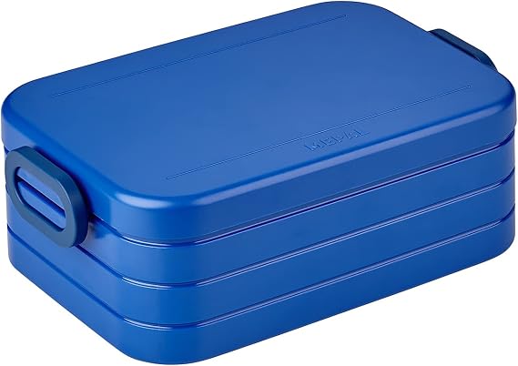 Mepal – Lunch Box Take a Break Midi – Lunch Box To Go - For 2 Sandwiches or 4 Slices of Bread – Suitable for the Dishwasher - 900 ml - Vivid Blue
