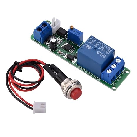 Timer Module, DC 12V Adjustable Timer Switch Module Delay Turn OFF Module Timing Relay Switch for Automation Equipment Robots