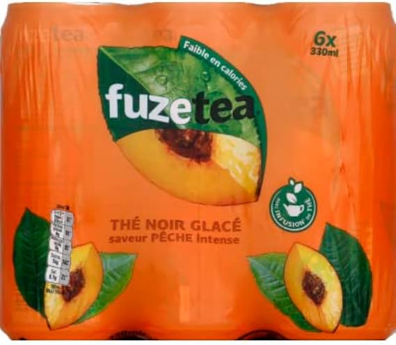 Fuze Tea Peach Flavoured Drink - 6 x 33cl Cans