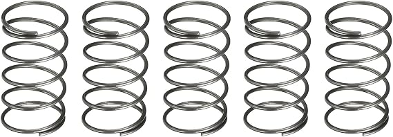 sourcing map 5Pcs Compression Spring, 25mm OD, 1.6mm Wire Size, 45mm Free Length, Spring Steel Construction Extended Mechanical Compression Springs for Shop and Home Repairs, Silver Tone