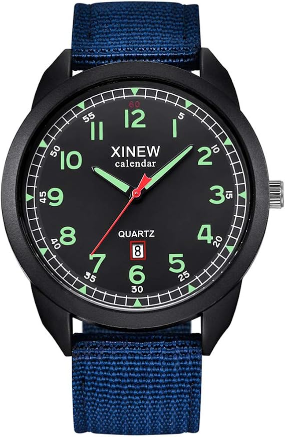 Wrist Watches Nylon Luminous Calendar Watch Dial Outdoor Quartz Strap Men's Men's Watch