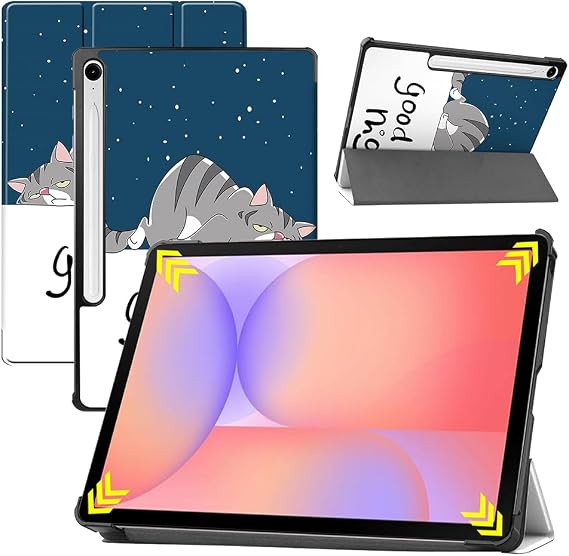 For Samsung Galaxy Tab S10 Lite Case, 10.9 Inch Tablet Cover, RUIXH PU Material, Drop Prevention, Anti-Slip, Anti-Scratch, Protective Cover, Thin and Lightweight, Full Protection, Tri-fold Stand