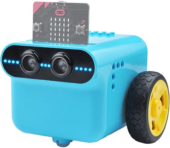 ELECFREAKS microbit TPbot Akıllı Kodlama Robot Araba 2 Modlu, Okul ve Ev için STEM Eğitim Projesi, BBC mikro: Wiki Eğitimi ile bit DIY Programlanabilir Araba (mikro: bit olmadan)
